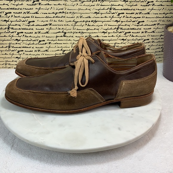 GORDON RUSH Antiqued Suede Italian Shoes  SZ 10 main image 9